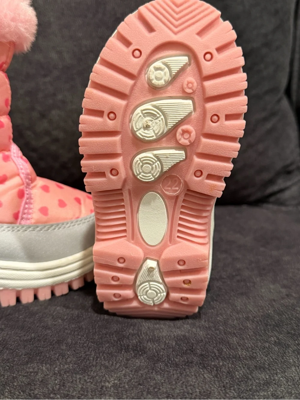 Kids Pink Winter Boots